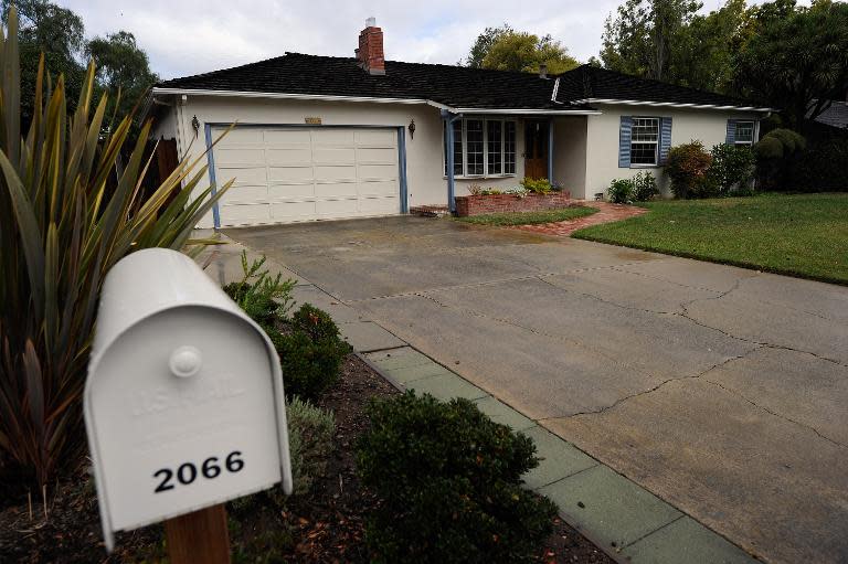 Steve Jobs' childhood house and garage where he and Steve Wozniak created the Apple computer is seen on October 6, 2011 in Los Altos, United States