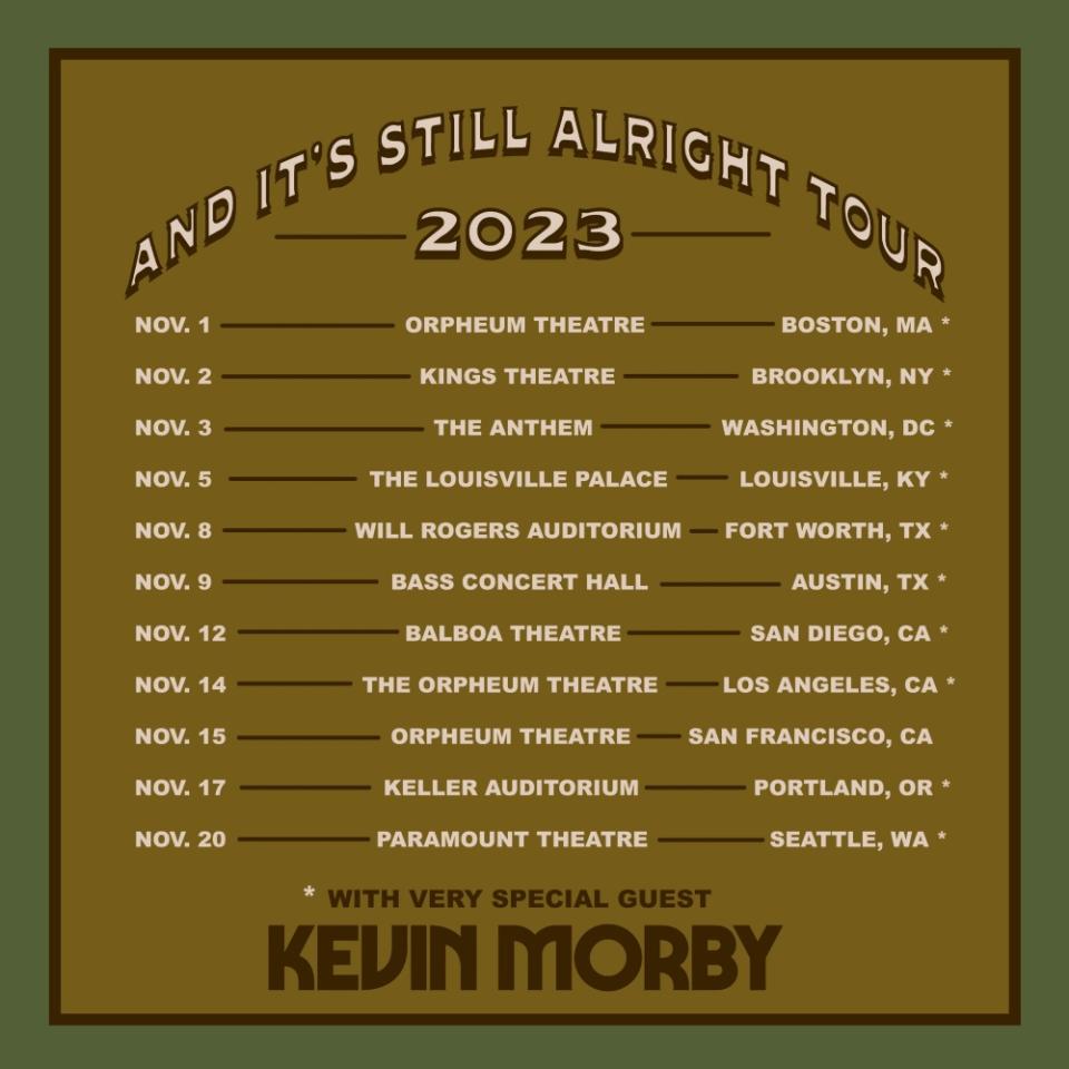 Nathaniel Rateliff And It's Still Alright 2023 solo tour Kevin Morby tickets