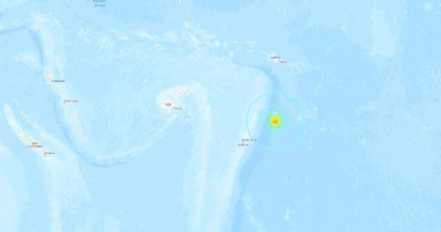 東加王國發生規模7.5地震。（圖／翻攝自美國地質調查局（USGS））