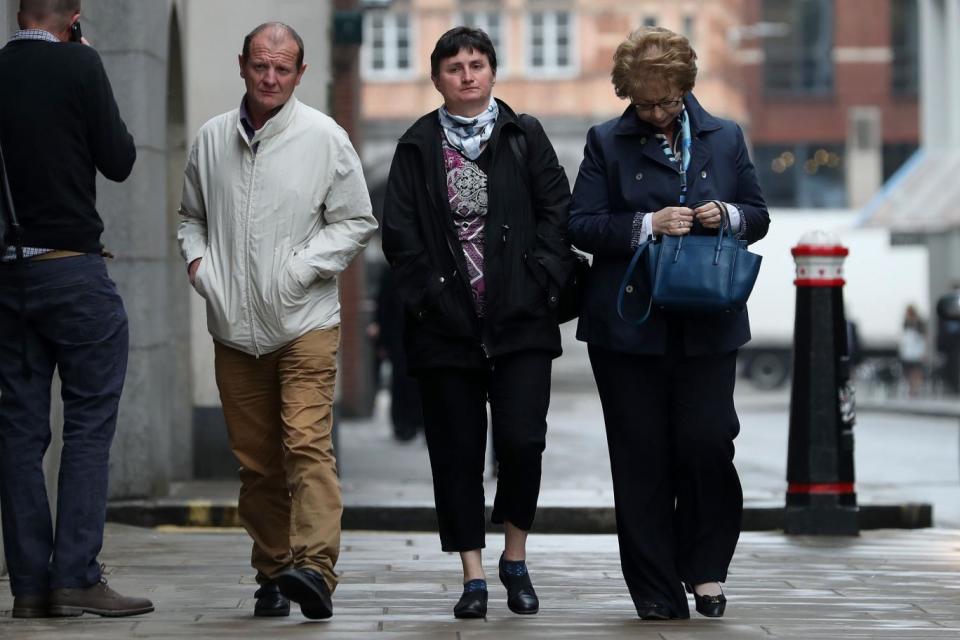 Catherine Devallonne and her husband Stephane Devallonne arrive at the Old Bailey (AFP/Getty Images)