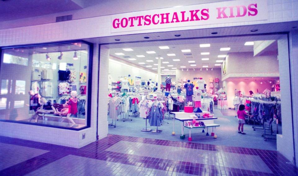 The relocated Gottschalks Kids store in the Central Coast Plaza on June 13, 1995. The department expanded out of the main store location into the mall.