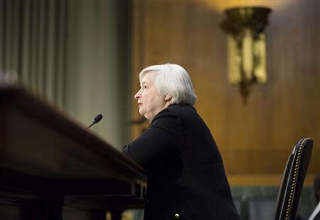 U.S. Federal Reserve Vice Chair Janet Yellen testifies during a Senate Banking Committee confirmation hearing on her nomination to be the next chairman of the U.S. Federal Reserve, on Capitol Hill in Washington November 14, 2013. REUTERS/Joshua Roberts