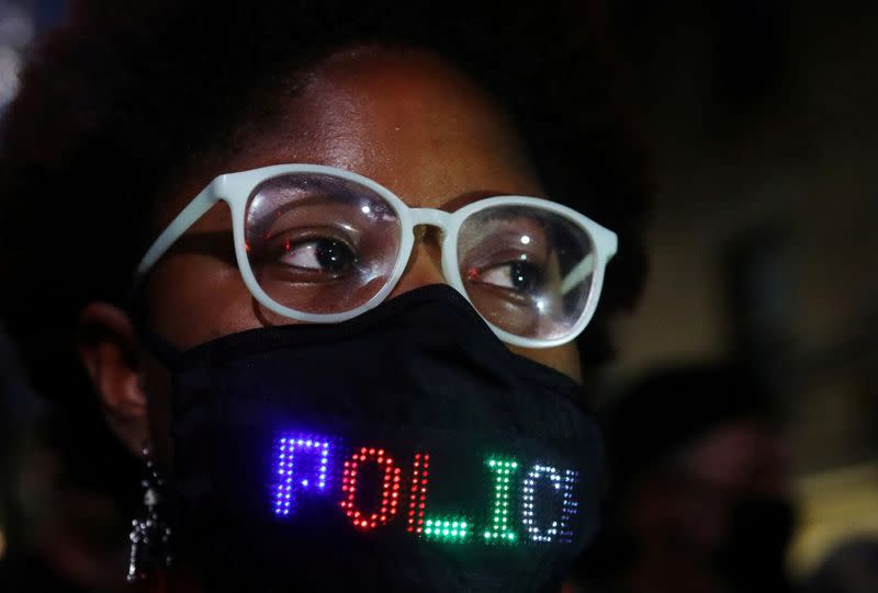 Protest outside the 2020 vice presidential debate venue in Salt Lake City