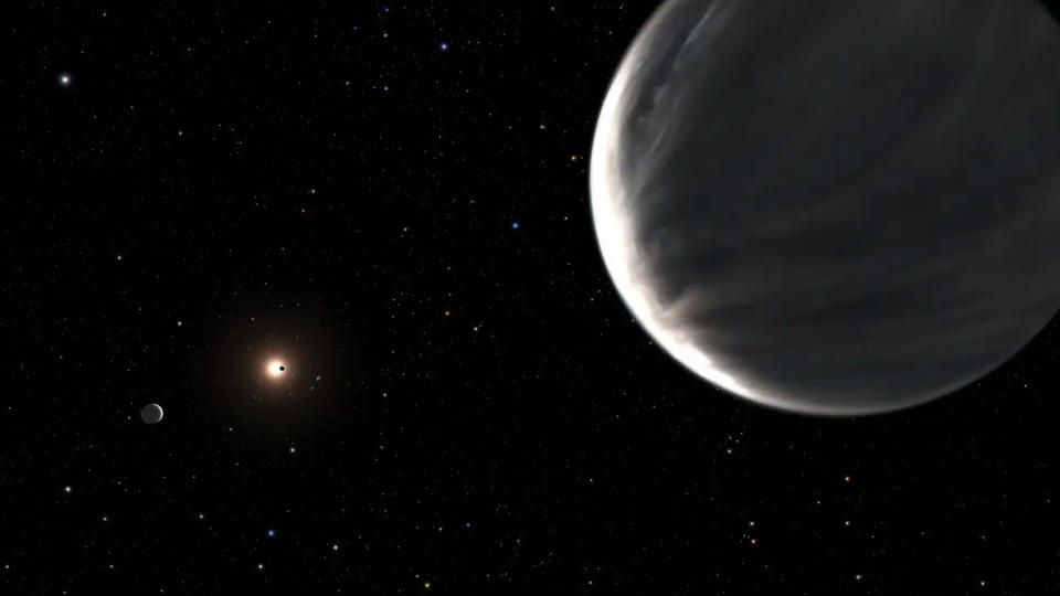 Abbildung des 218 Lichtjahre entfernten Sternsystems Kepler-138.  - Copyright: NASA, ESA, and Leah Hustak (STScI)