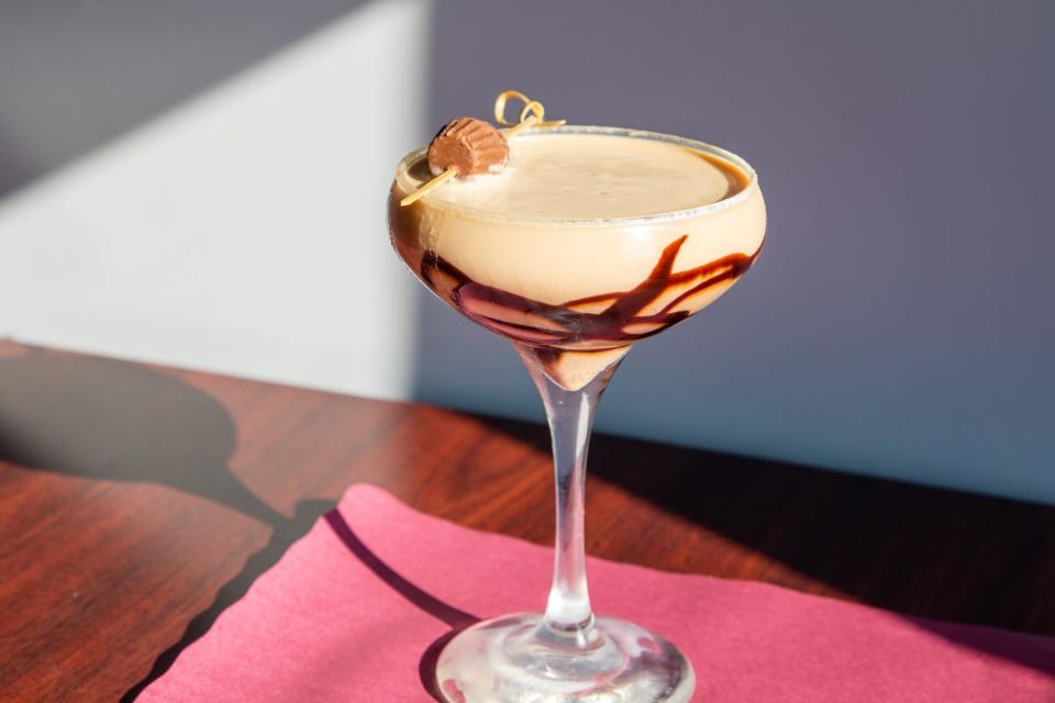 Peanut Butter Dream martini served at Sala by Fratelli’s in Quincy on Thursday, Aug. 12, 2021.