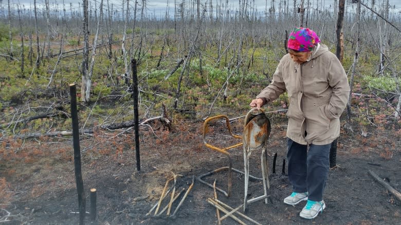 'It's just all black soot': Fire destroys well-known Innu elder's tent