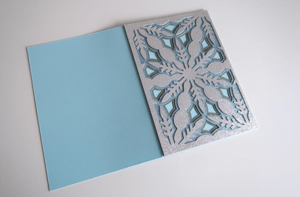 snowflake cricut card