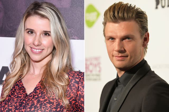 <p>Presley Ann/Getty ; Alberto E. Rodriguez/Getty</p> Melissa Schuman, Nick Carter