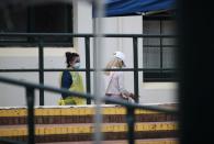 A pop-up clinic begins testing for the coronavirus disease (COVID-19) at Bondi Beach, Sydney