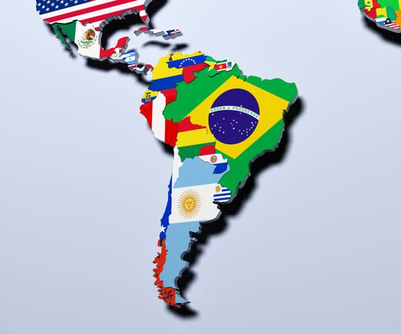 Latin America political map