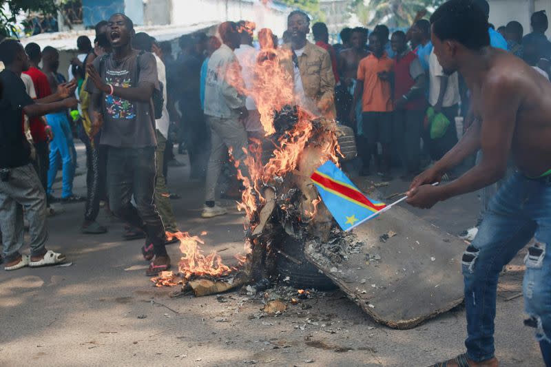 Congo police disperse protesters near western embassies with tear gas in Kinshasa