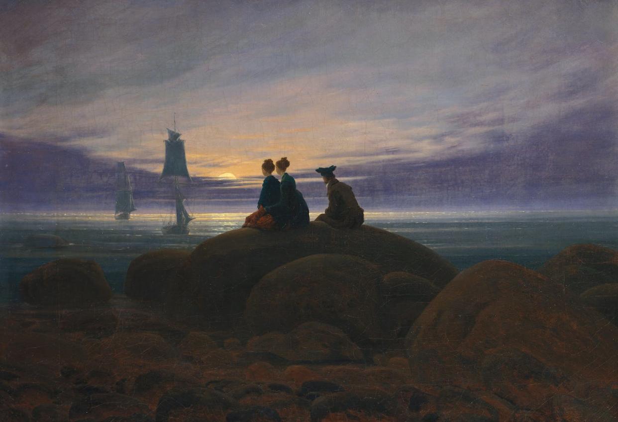 'La Luna saliendo a la orilla del mar', de Caspar David Friedrich.