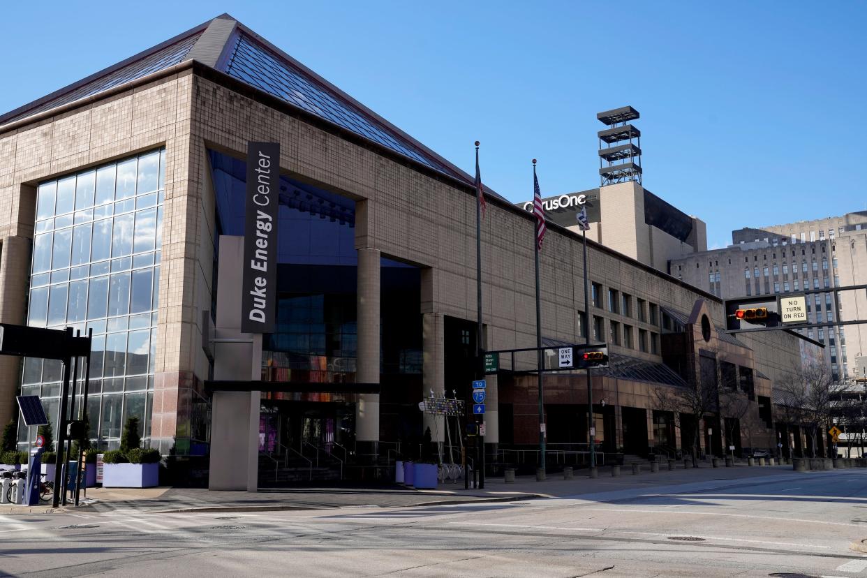 Duke Energy Convention Center at Elm and Fifth Streets in downtown Cincinnati