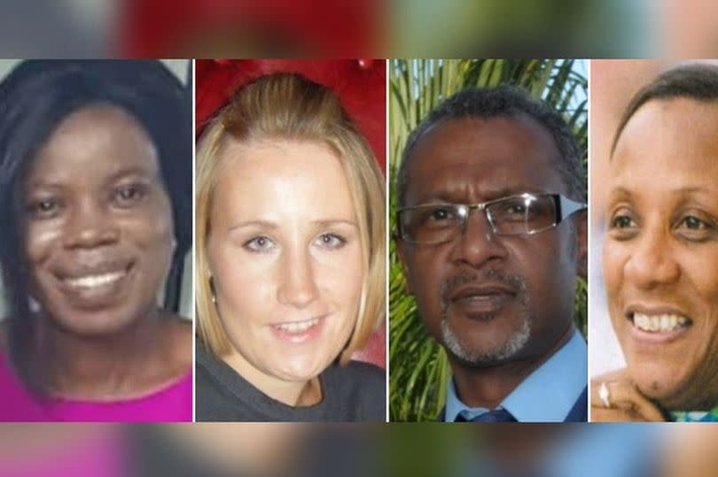 Abigael Muamba (left), Dexter Augustus and Jennifer Smith (far right) were all pronounced dead at the scene, while Lisa Gardiner (second from left) died of her injuries later -Credit:Essex Police