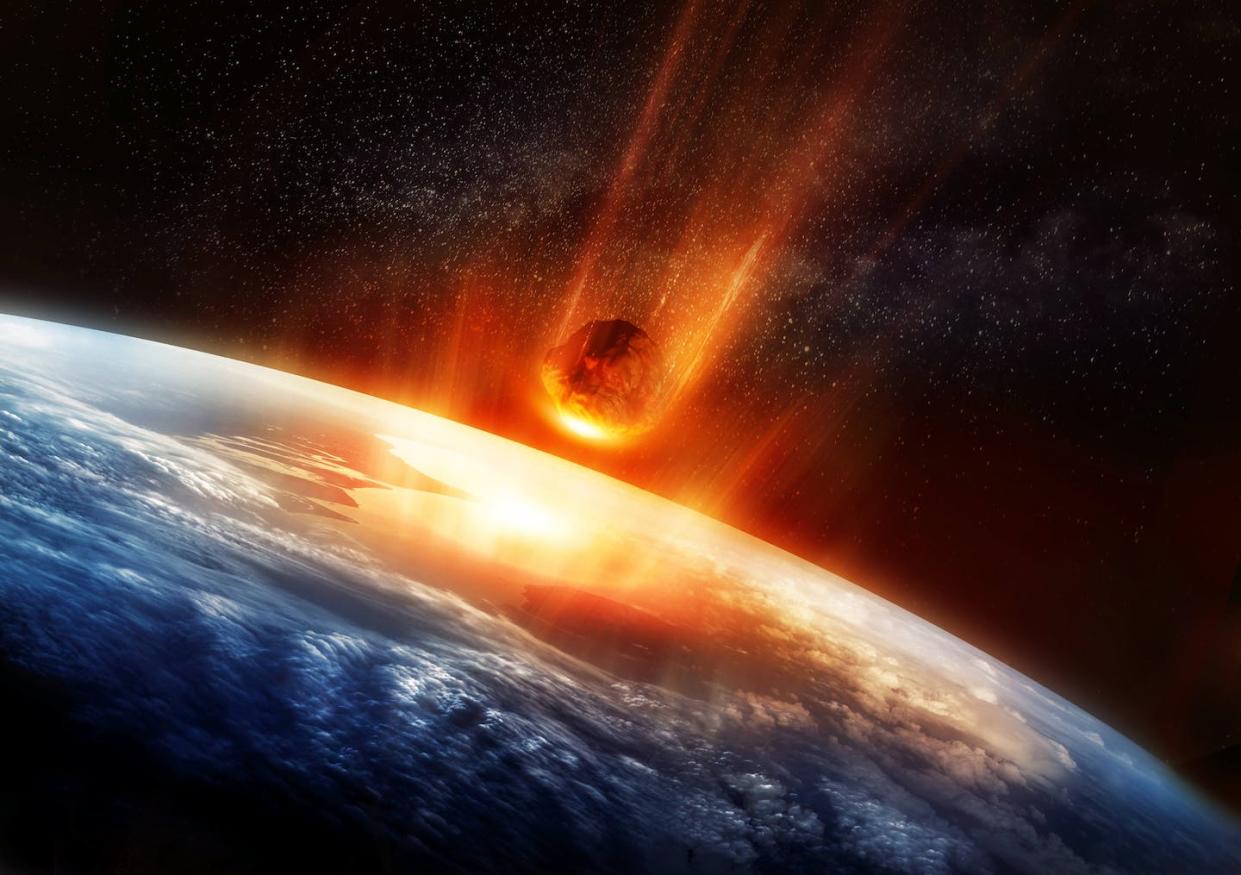 <a href="https://www.shutterstock.com/image-illustration/large-meteor-burning-glowing-hits-earths-488993764" rel="nofollow noopener" target="_blank" data-ylk="slk:Solarseven / Shutterstock;elm:context_link;itc:0;sec:content-canvas" class="link ">Solarseven / Shutterstock</a>