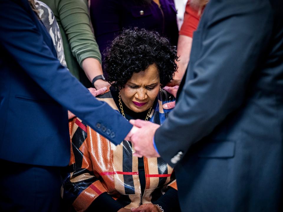 Community members in Aliceville, AL came together on October 16, 2023 at Aliceville First Baptist Church to celebrate Alice Marie Johnson returning to the community five years after her release.