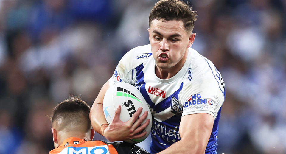 Kyle Flanagan is seen here during his playing days with the Bulldogs in the NRL. Pic: Getty