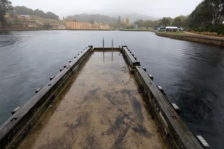 Rain falls before the Port Arthur 20th Anniversary Commemoration Service, at Port Arthur in Tasmania, Australia, April 28, 2016. AAP/Rob Blakers/via REUTERS