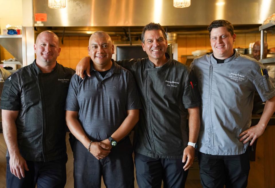 SWFL corporate chef Todd Vento, expo lead Gus Morales, culinary director Don Donley and Naples executive chef Abraham Susser at Tommy Bahama Restaurant & Bar in Naples.