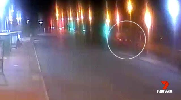 Police released grainy CCTV footage of the truck they believe struck Mr Kickett. Photo: 7 News