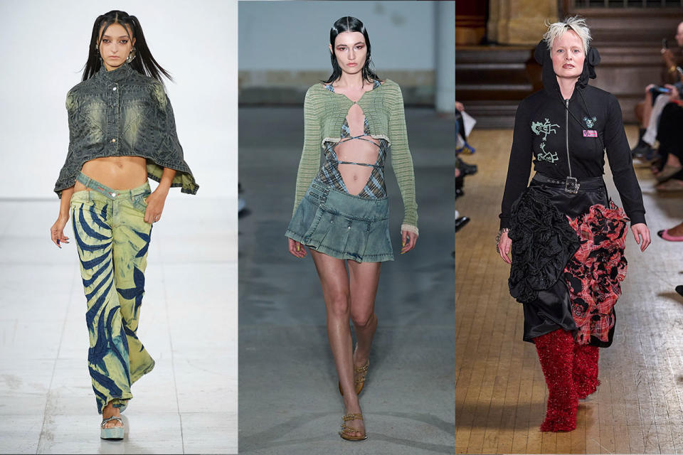 trends london fashion week runway motorsports metallics layering cut outs