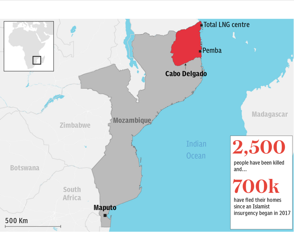 Mozambique Cabo Delgado map