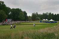 GREENSBORO, NC - AUGUST 18: A scenic view of the seventh hole during the third round of the Wyndham Championship at Sedgefield Country Club on August 18, 2012 in Greensboro, North Carolina. (Photo by Hunter Martin/Getty Images)