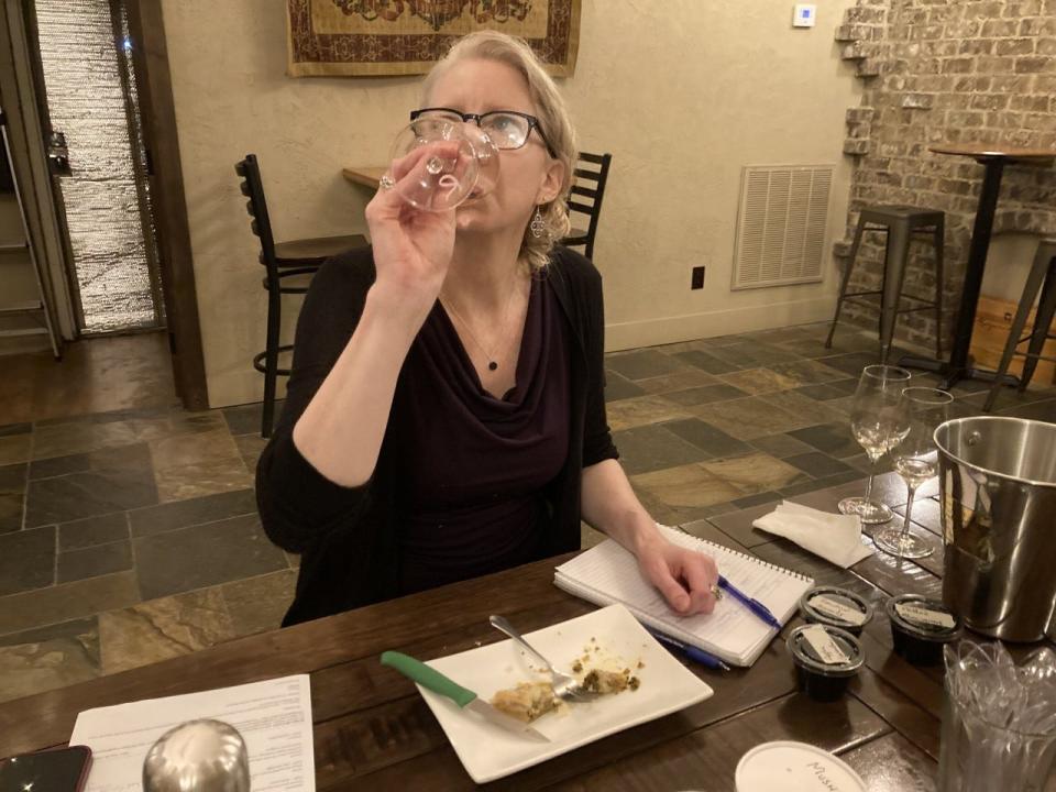 Bridget Michalski does wine pairings for a meal.