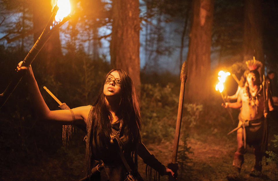 Midthunder plays Naru, a Comanche woman trying to prove herself as a hunter in the 1700s.