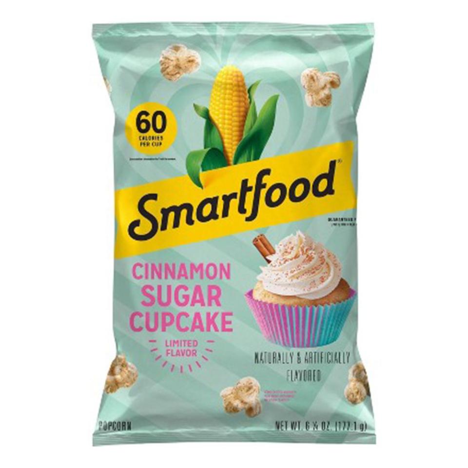 <p><strong>Release Date:</strong> January 2022</p><p><a class="link " href="https://www.target.com/p/smartfood-cinnamon-sugar-cupcake-6-25oz/-/A-83912756" rel="nofollow noopener" target="_blank" data-ylk="slk:SHOP NOW;elm:context_link;itc:0;sec:content-canvas">SHOP NOW</a></p><p>Regular buttered popcorn just won't do after you know that Smartfood has a Cinnamon Sugar Cupcake variety. You can expect sweet and salty elements so that you get part salty popcorn, part sweet cupcake. We'll definitely be eating this by the handful.</p>