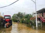 The aftermath of cyclone Gita is seen in Nuku'alofa, Tonga, February 13, 2018 in this picture obtained from social media. Twitter Virginie Dourlet/via REUTERS THIS IMAGE HAS BEEN SUPPLIED BY A THIRD PARTY. MANDATORY CREDIT. NO RESALES. NO ARCHIVES