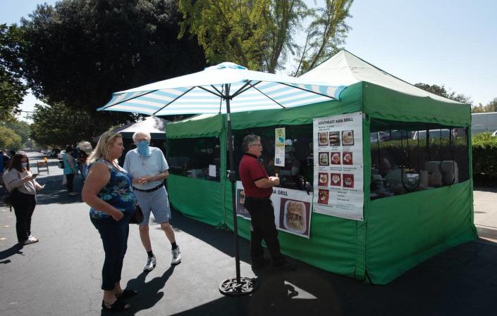 Southeast Asia Grill at the Farmers Market in Modesto, Calif., on Thursday, Sept. 16, 2021.