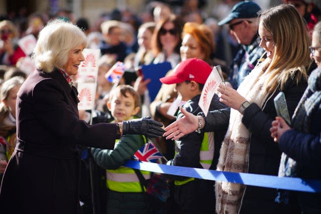 Camilla meeting people in Bath