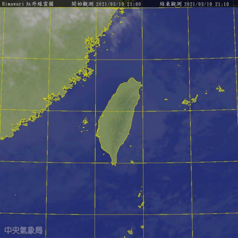 氣象局預報顯示，明(11)日東北季風減弱，除東半部地區有局部短暫雨，其他地區為晴到多雲。北部及東半部高溫約24至26度，中南部25至28度。（圖／氣象局提供）