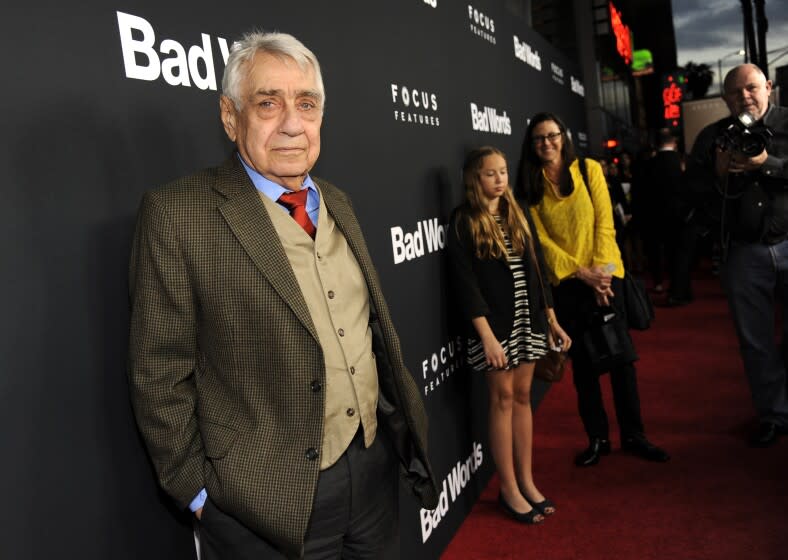 Philip Baker Hall, a cast member in "Bad Words," poses at the premiere of the film in 2014.