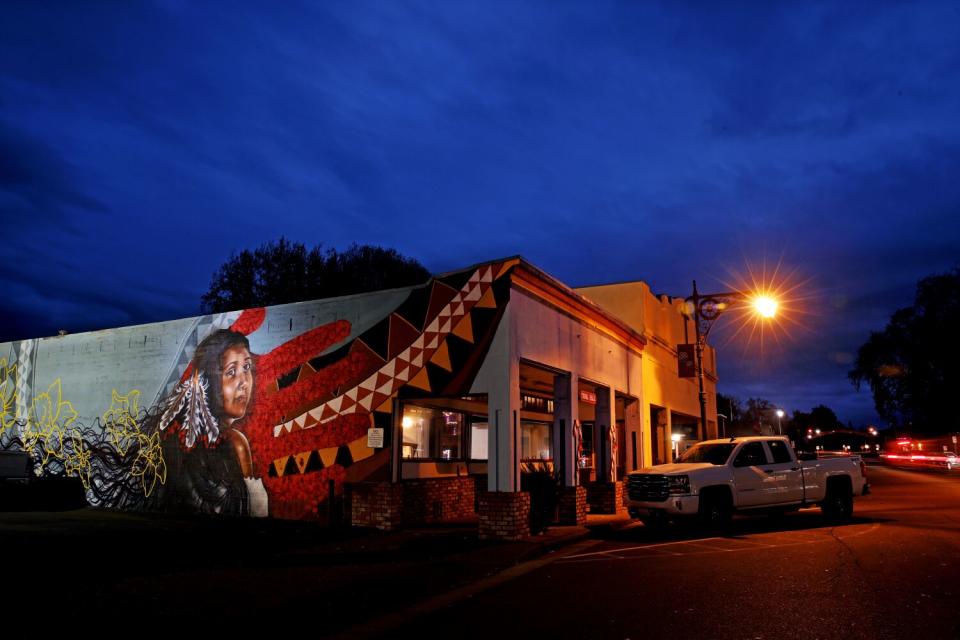 A mural honoring Vanessa Yvette Niko along Main St. in Upper Lake