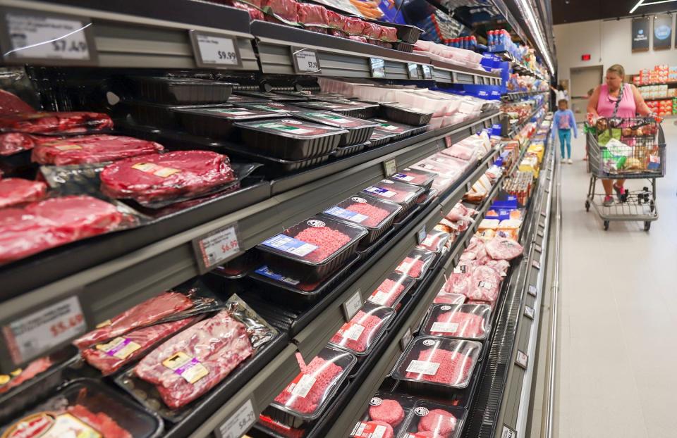 Fresh meats section in the new Aldi in Niceville, Fla.