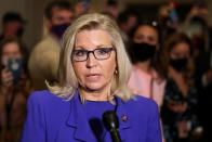 U.S. Representative Liz Cheney (R-WY) arrives on Capitol Hill in Washington