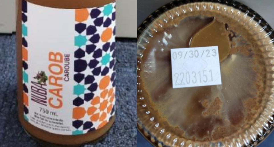 The Carob drink from Nuba has been recalled due to a potential bacteria contamination (photos via Health Canada)
