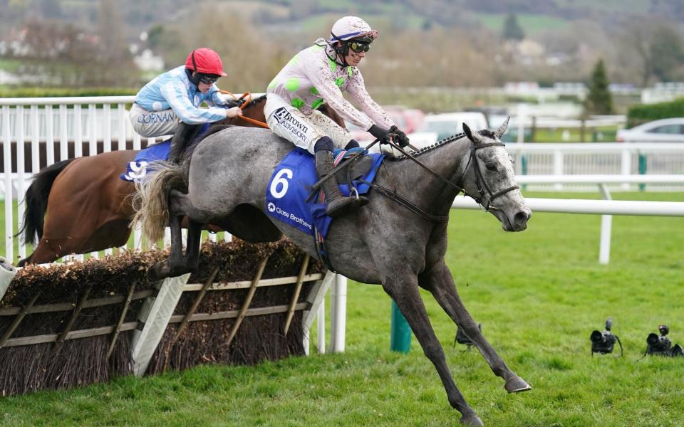 Lossiemouth ridden by Paul Townend on their way to winning the Close Brothers Mares' Hurdle