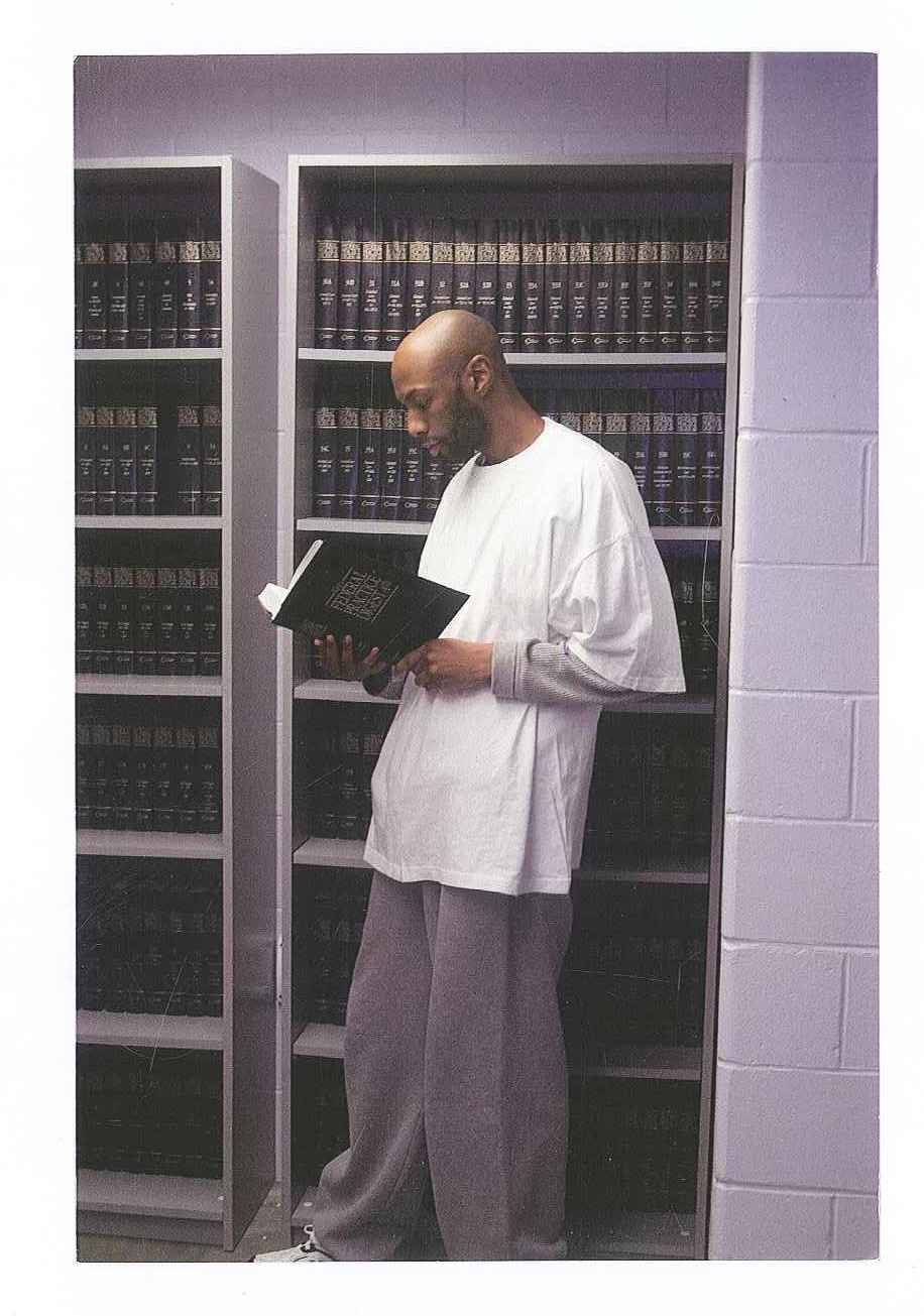 Dustin Higgs, who is scheduled to be executed on Jan. 15, 2020, is shown inside the federal prison in Terre Haute, Ind.<span class="copyright">Courtesy attorneys for Dustin Higgs</span>