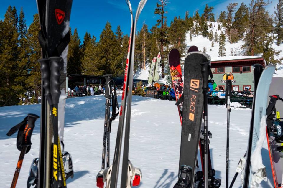 Heavenly Mountain Resort customers stop for lunch at the Sky Deck on Friday, Feb. 10, 2023.