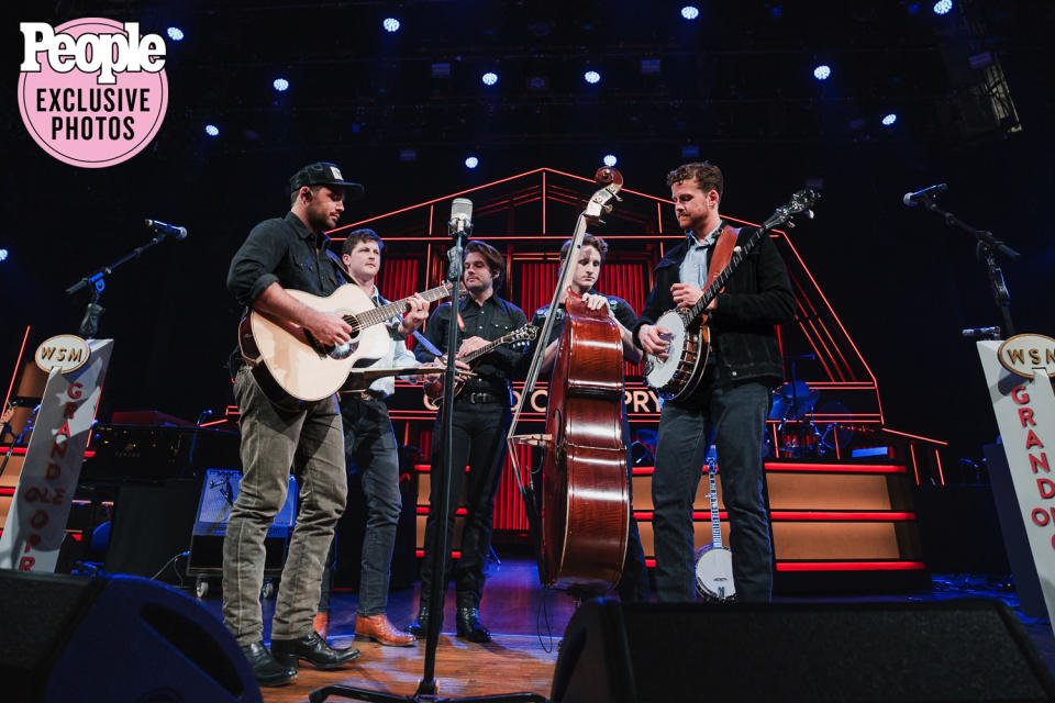 <p>Stepping into the circle was such a special moment. Since we're a five-piece band, we felt it was important that we all do it together. We thought it'd be cool to pay homage to our country and bluegrass heroes by gathering around a mic like they did in the early days of the Opry.</p>