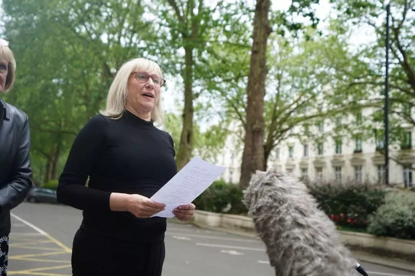 Anna-Louise Marsh-Rees speaking into a mic