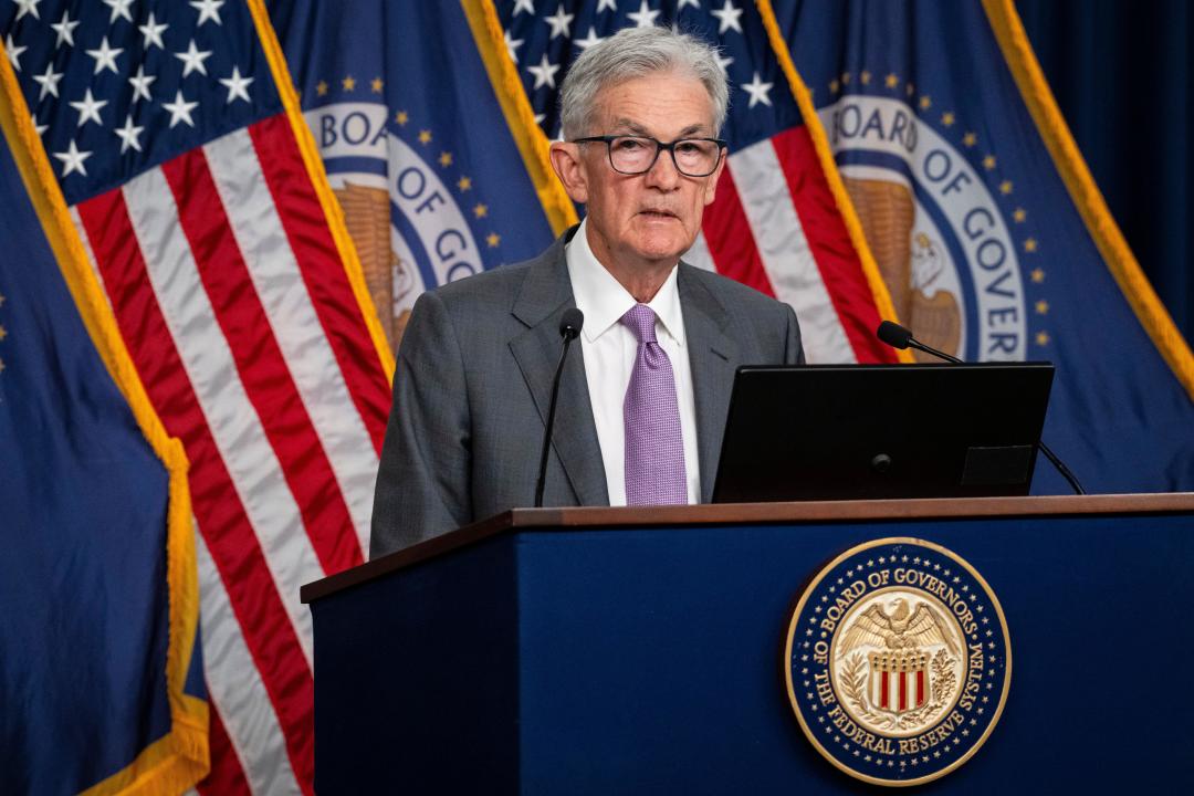 Washington, USA. 31st July, 2024. U.S. Federal Reserve Chair Jerome Powell speaks to media during a press conference after a meeting of the Federal Open Markets Committee, at the Federal Reserve, in Washington, DC, on Wednesday, July 31, 2024. (Graeme Sloan/Sipa USA) Credit: Sipa US/Alamy Live News