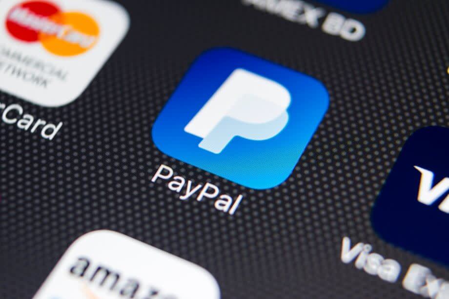 Das Symbol von paypal als app