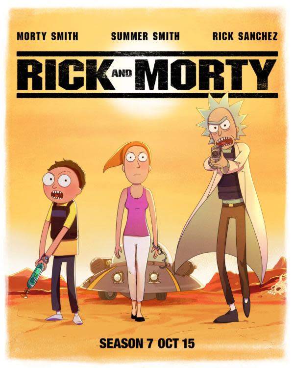 Póster de la séptima temporada de Rick y Morty (Fuente: Adult Swim)