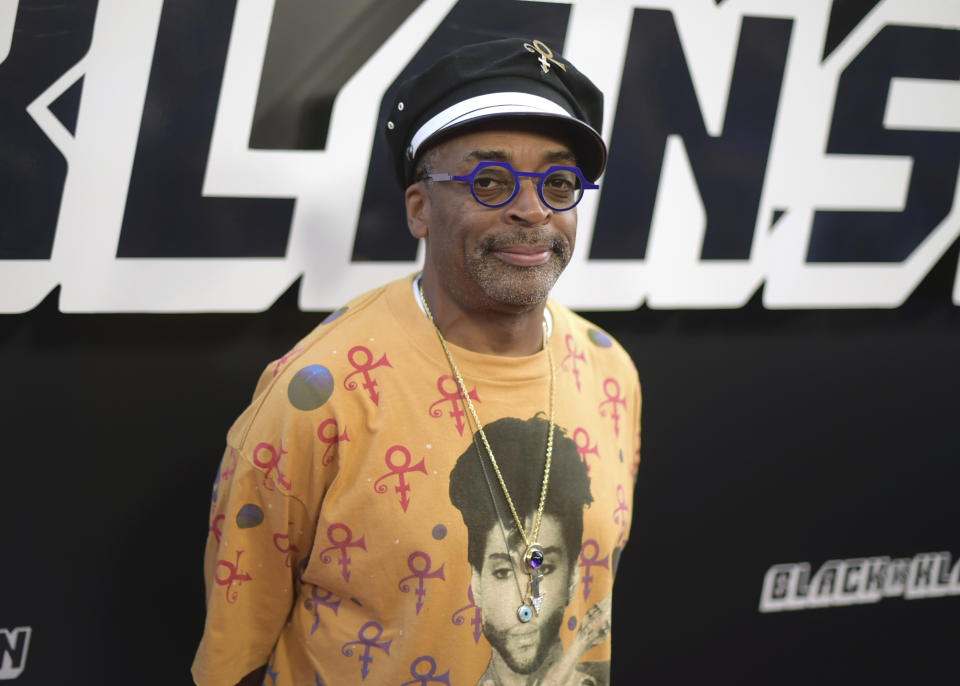 Spike Lee arrives at the premiere of "BlacKkKlansman" on Wednesday, Aug. 8, 2018, at the Samuel Goldwyn Theater in Beverly Hills, Calif. (Photo by Richard Shotwell/Invision/AP)