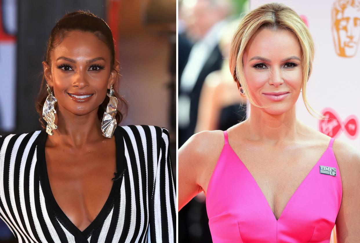 From left: Alesha Dixon and Amanda Holden. (PA)