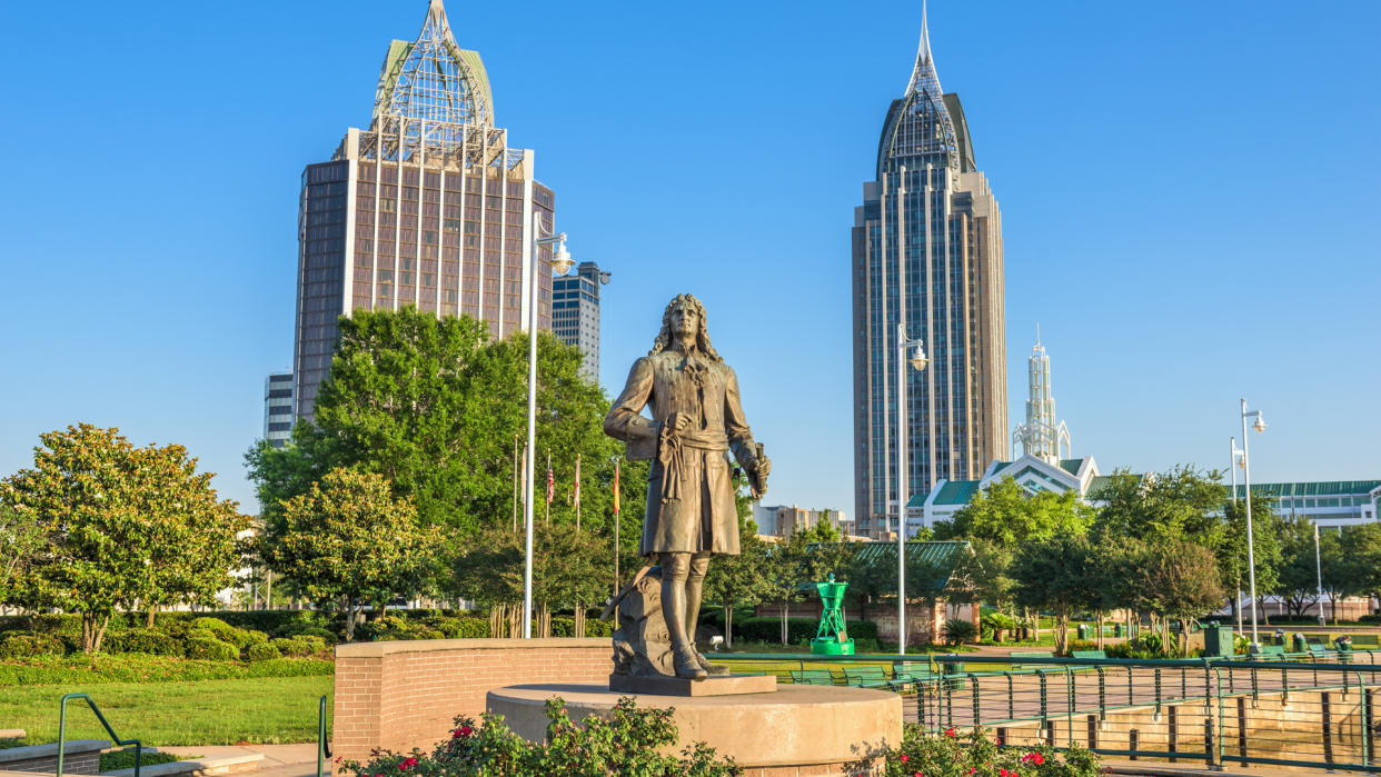 Mobile, Alabama Skyline from Cooper Riverside Park.